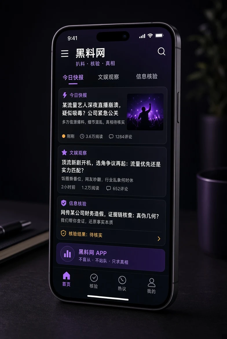 黑料网APP服务示意